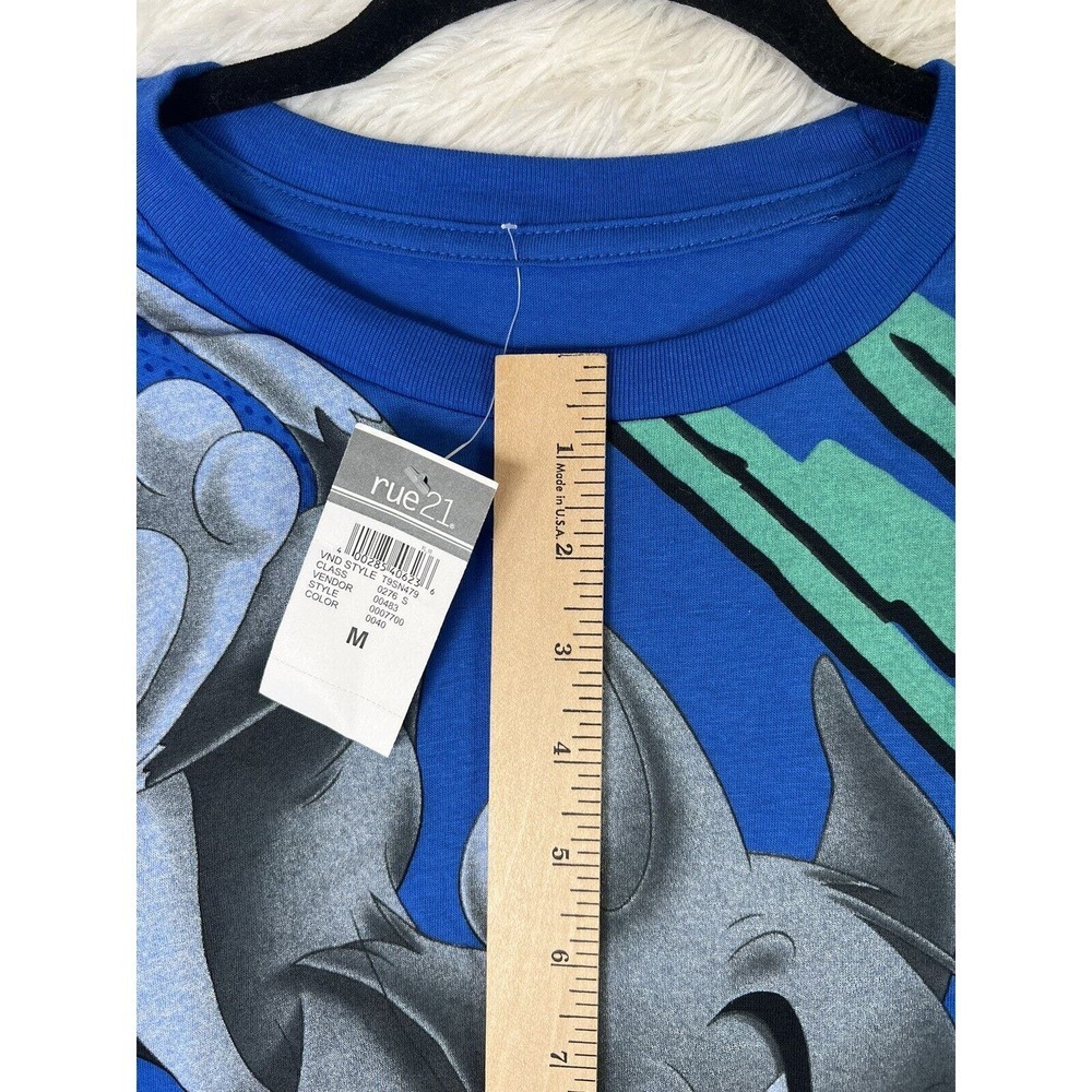 Tom and‎ Jerry Retro Pop Out Graphic Cotton Blue T-Shirt Size M NEW W/Tags RUE21 - Picture 12 of 13